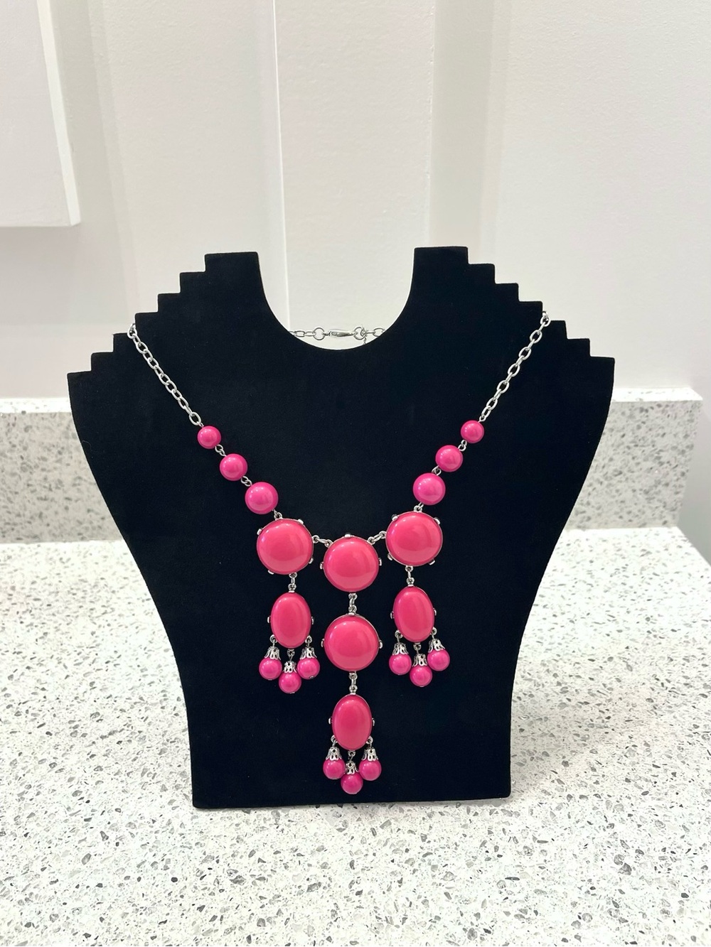 Bold Pink Statement Necklace